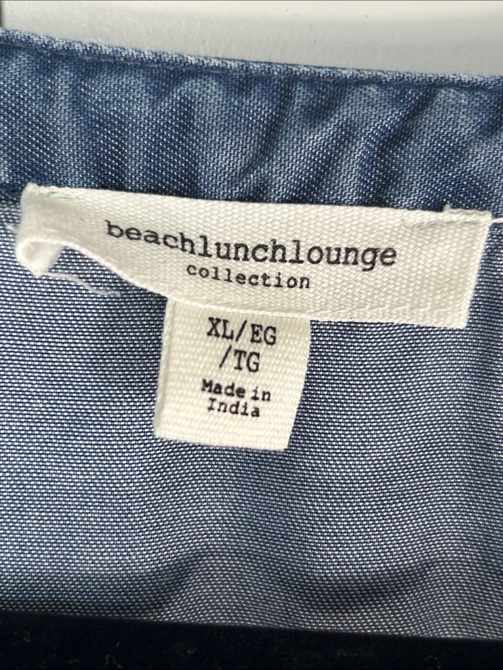 beachlunchlounge Denim Button-Front Blue Midi Dress - Picture 3 of 7